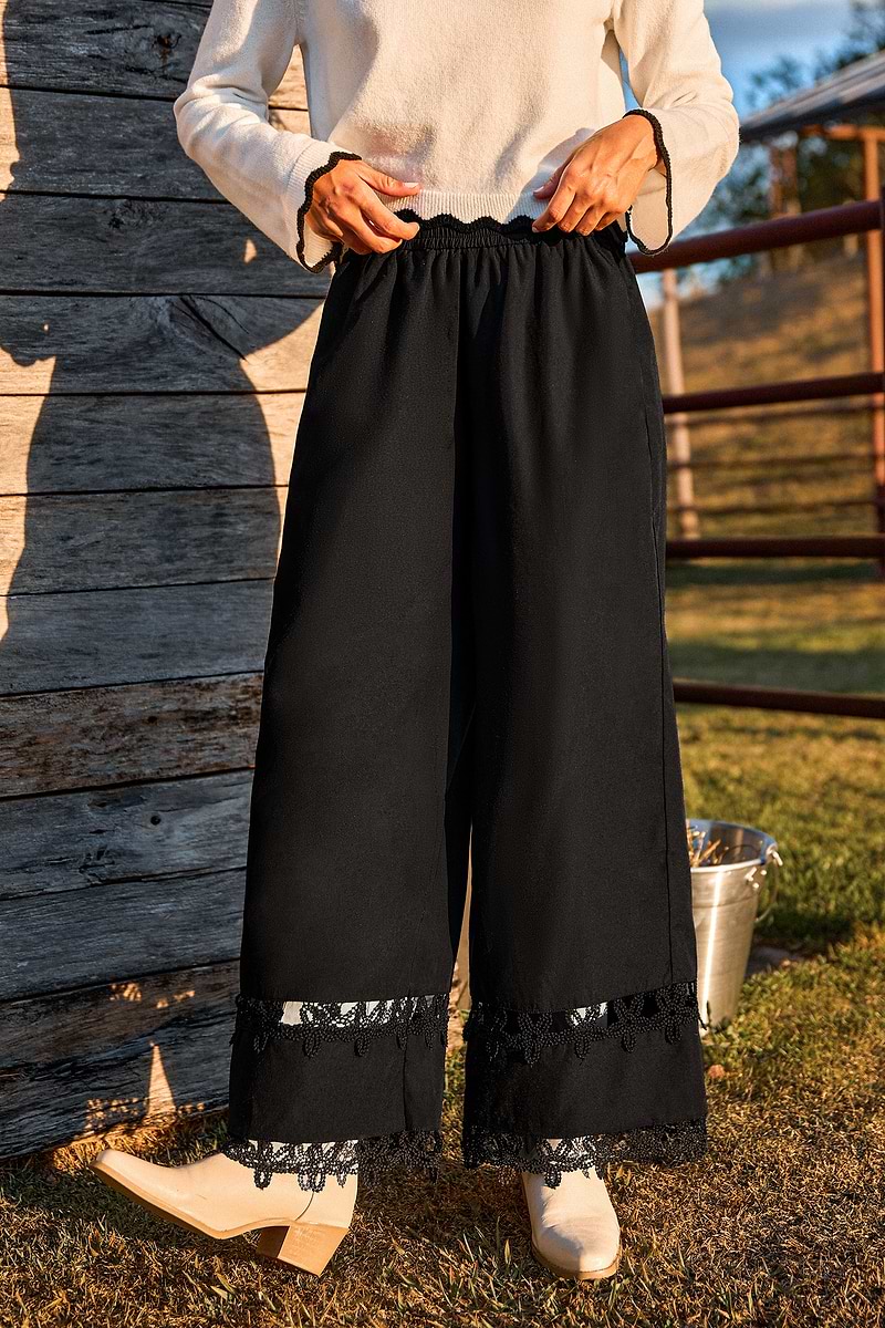 Beach House Black Trousers