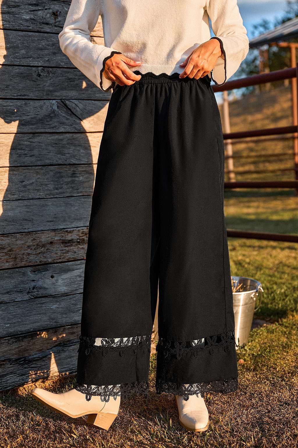 Beach House Black Pants