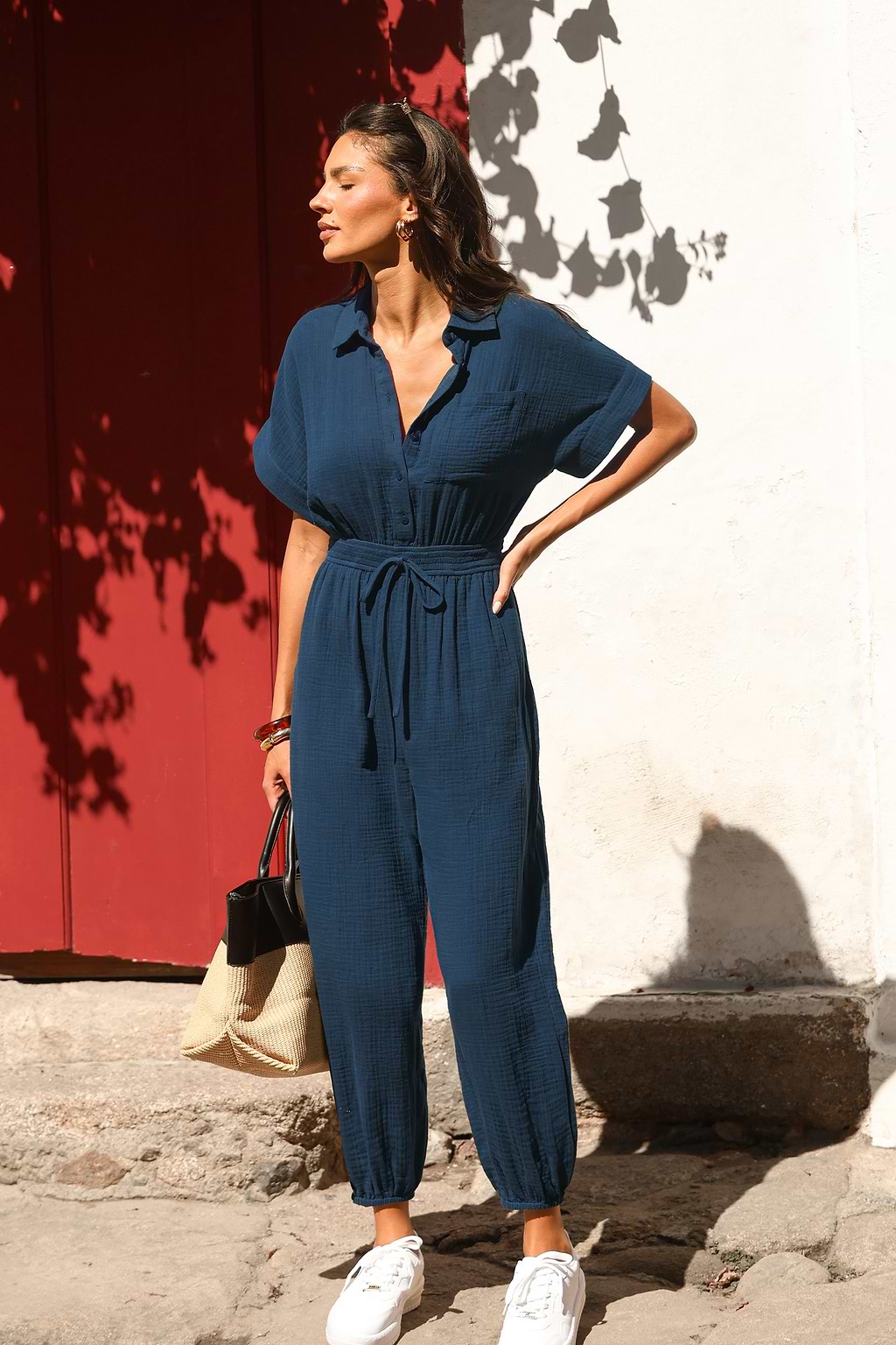 Leisurely Pace Blue Jumpsuit