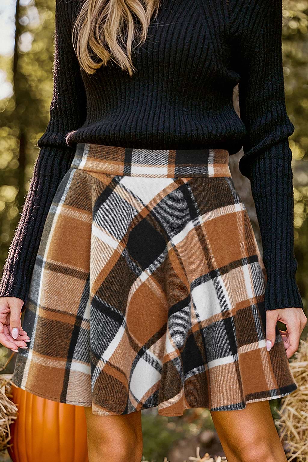 Hey Girl Plaid Mini Skirt