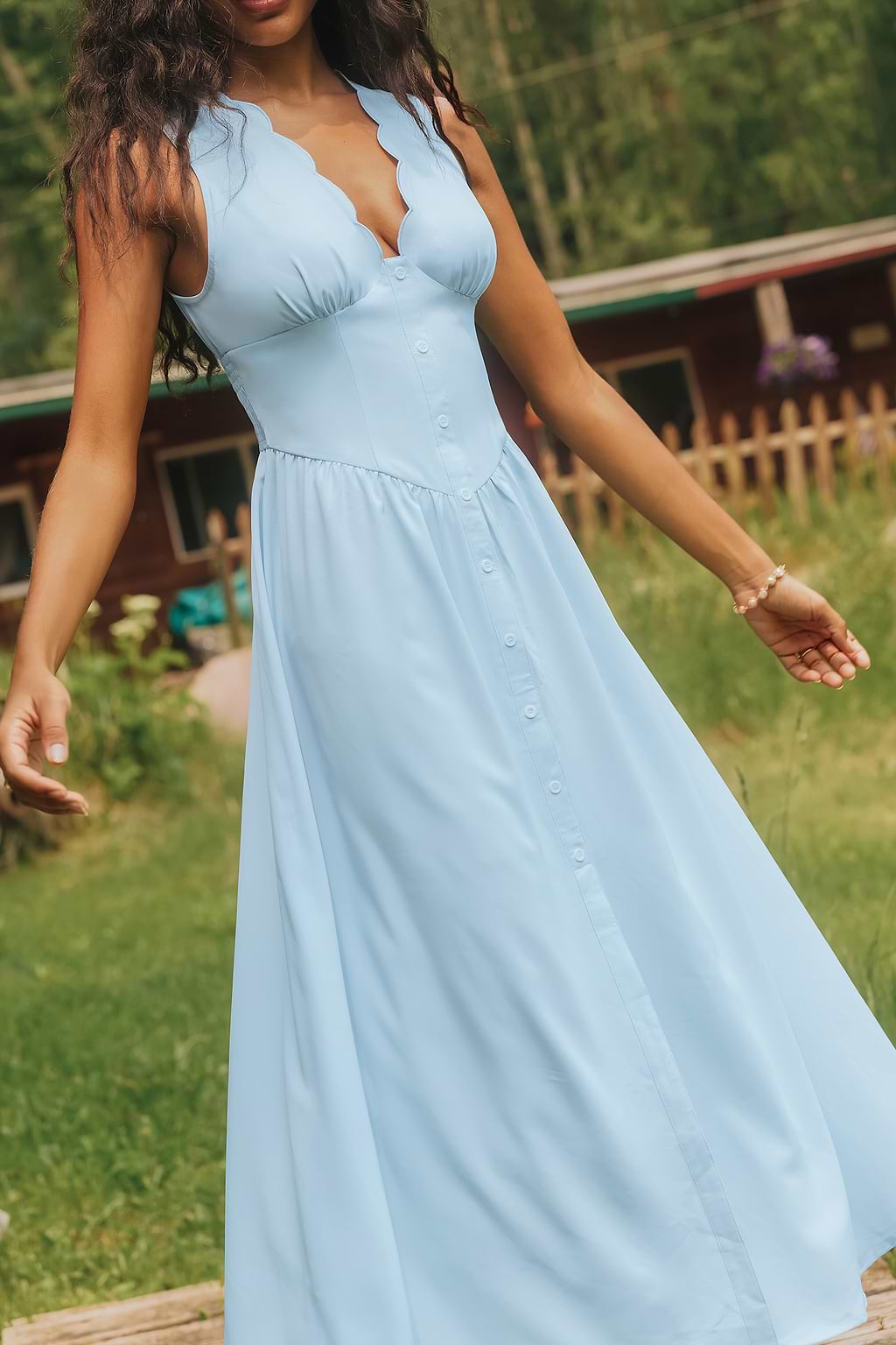 Little Hideaway Blue Maxi Dress
