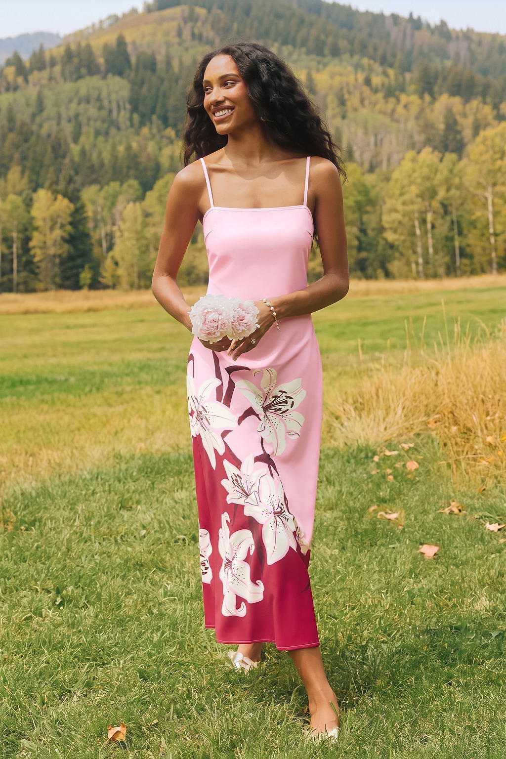 Aspen Romance Sukienka Maxi w Kwiaty