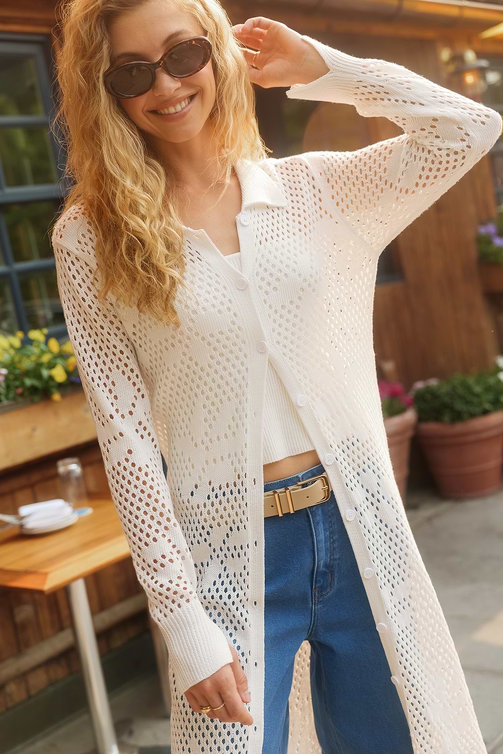 Weekend Wandering White Cardigan