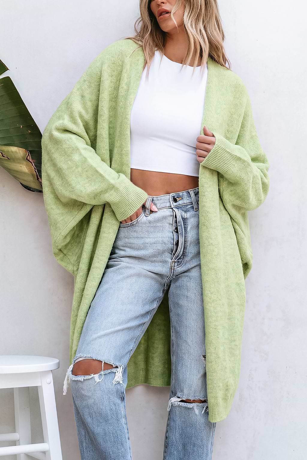 Cardigan verde In No Hurry