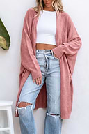 Cardigan rosa senza fretta