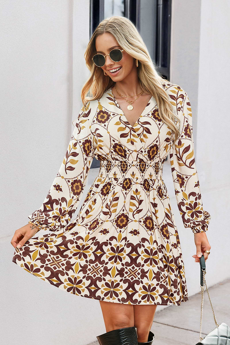 Down to Earth Floral Mini Dress