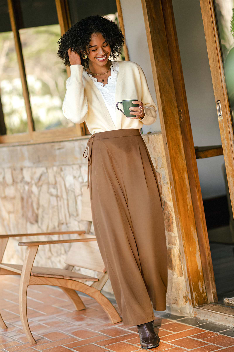 Pantaloni marroni It Girl Energy