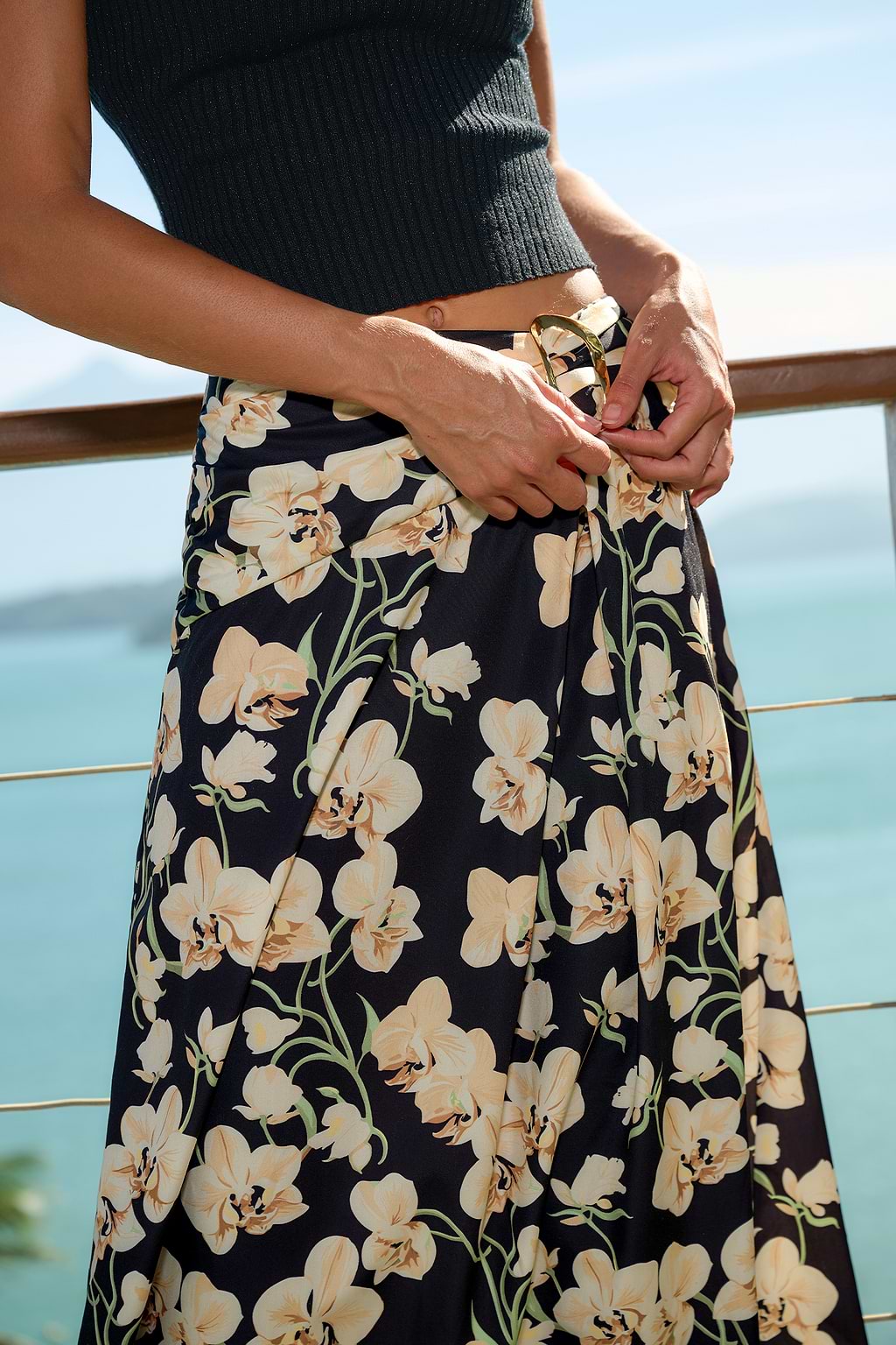 Autumn Soul Floral Maxi Skirt