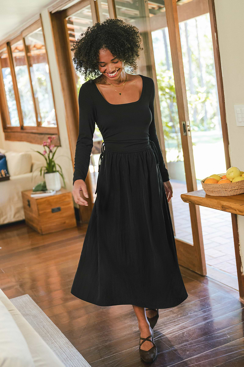 Vestido largo negro After Sundown