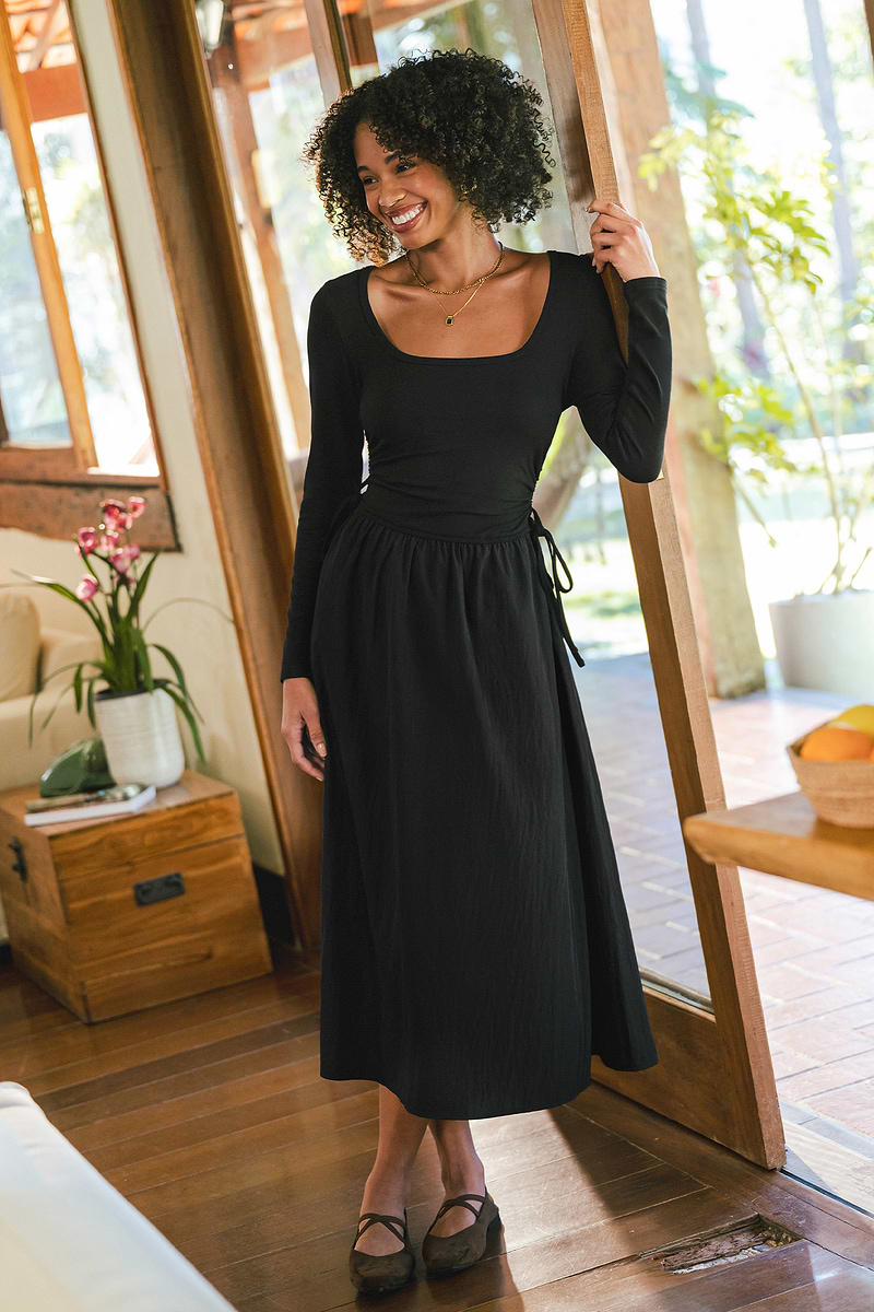After Sundown Black Maxi Dress