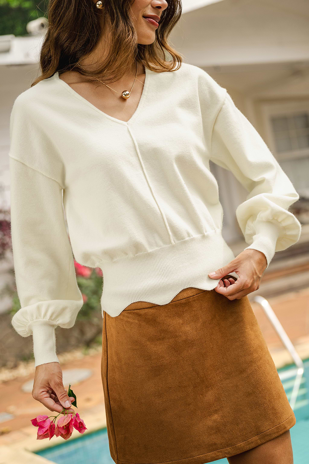 Local Celebrity Beige Jumper