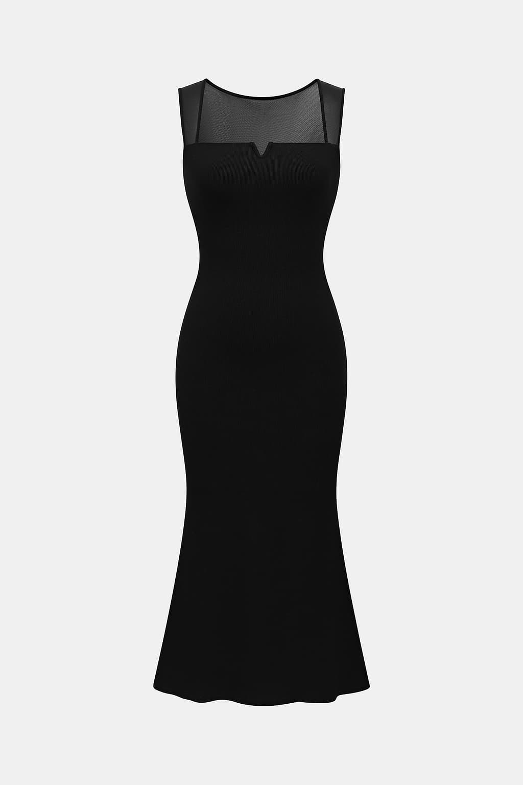 Schwarzes elegantes Shapewear-Midikleid