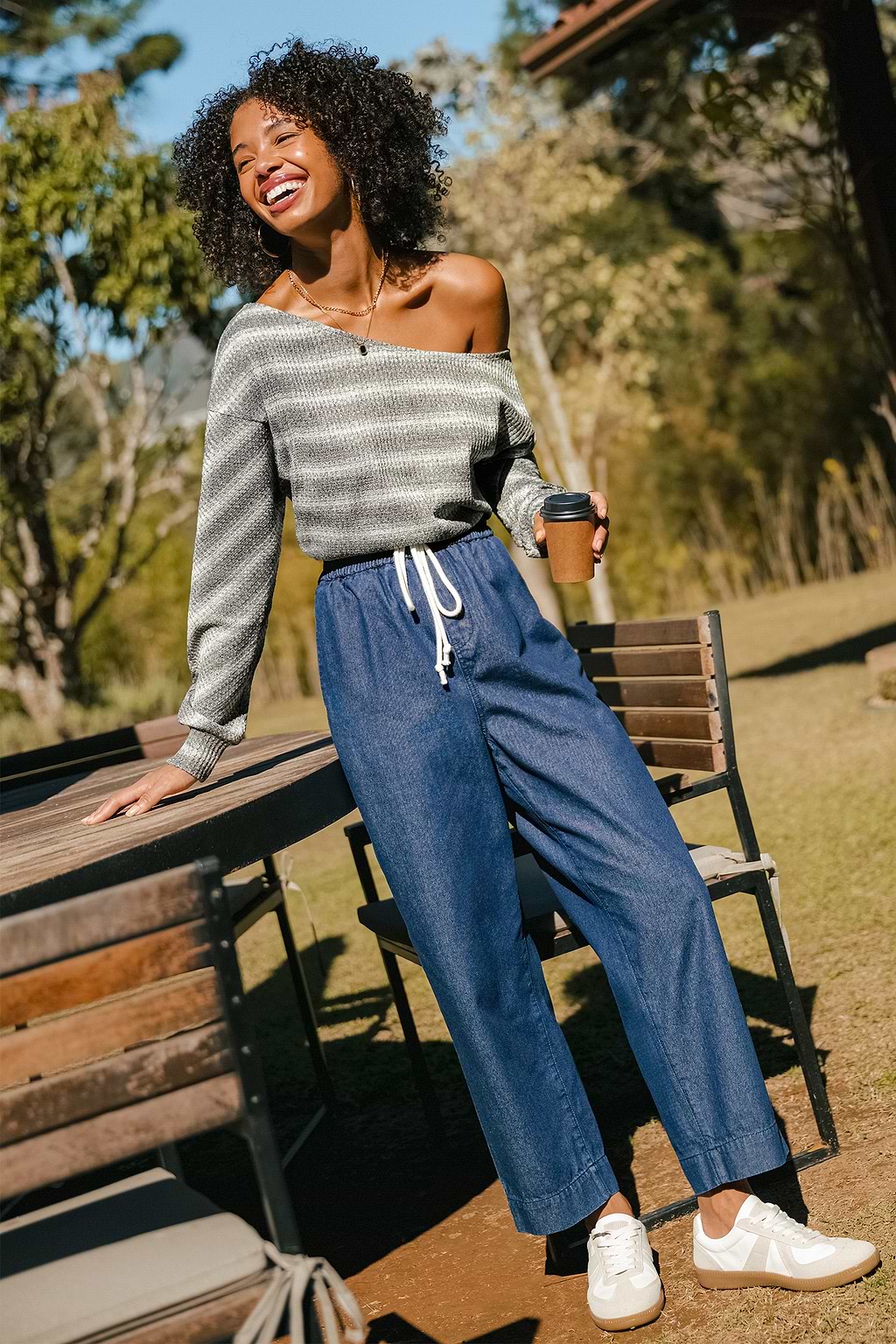 In the Shadows Striped Top