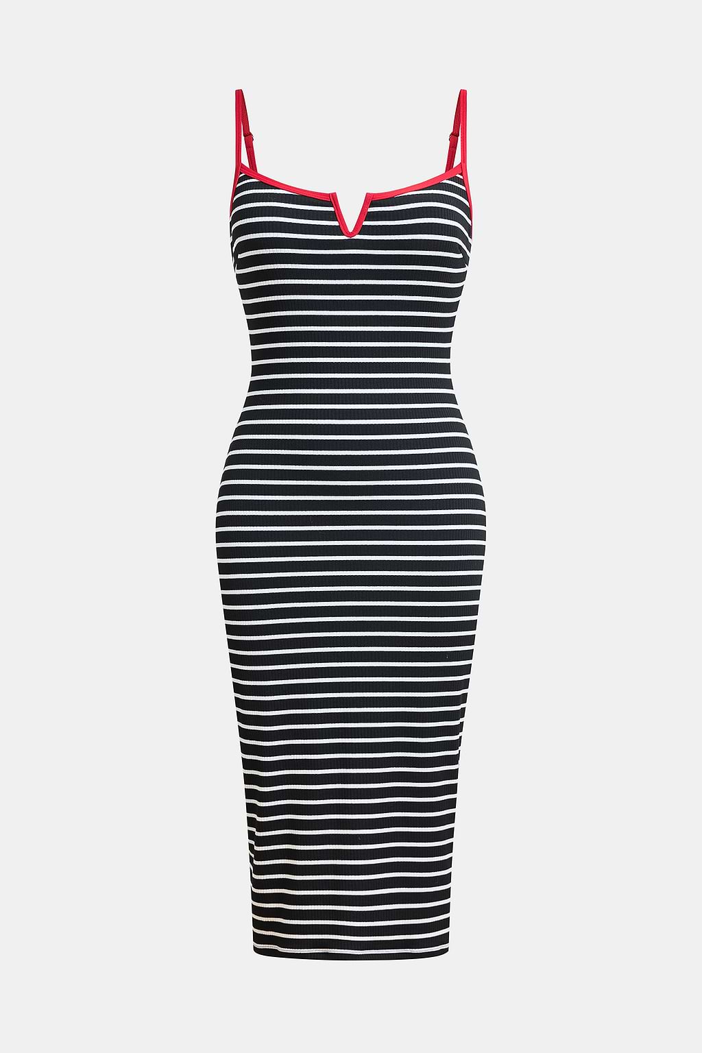 Vestido midi moldeador a rayas de Turning Tides