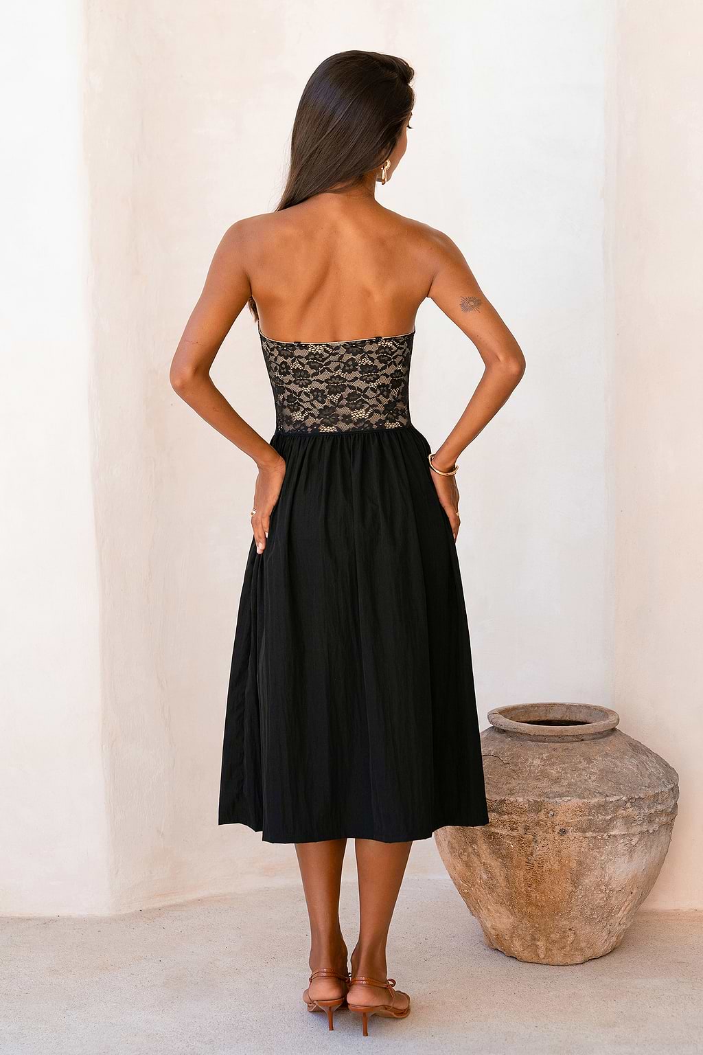 Pure Luck Black Shapewear Midi Dress