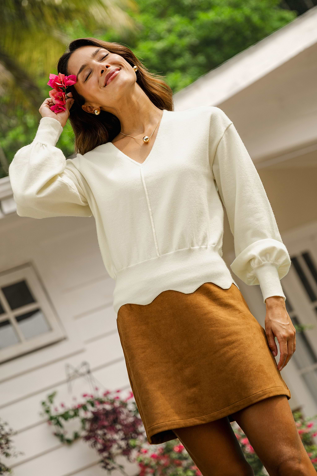 Local Celebrity Beige Jumper