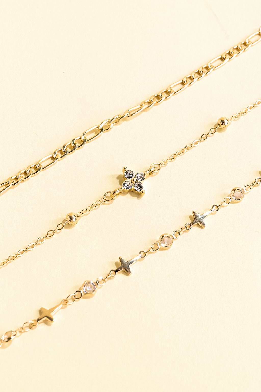 Love Struck Gold-Tone Anklet Set