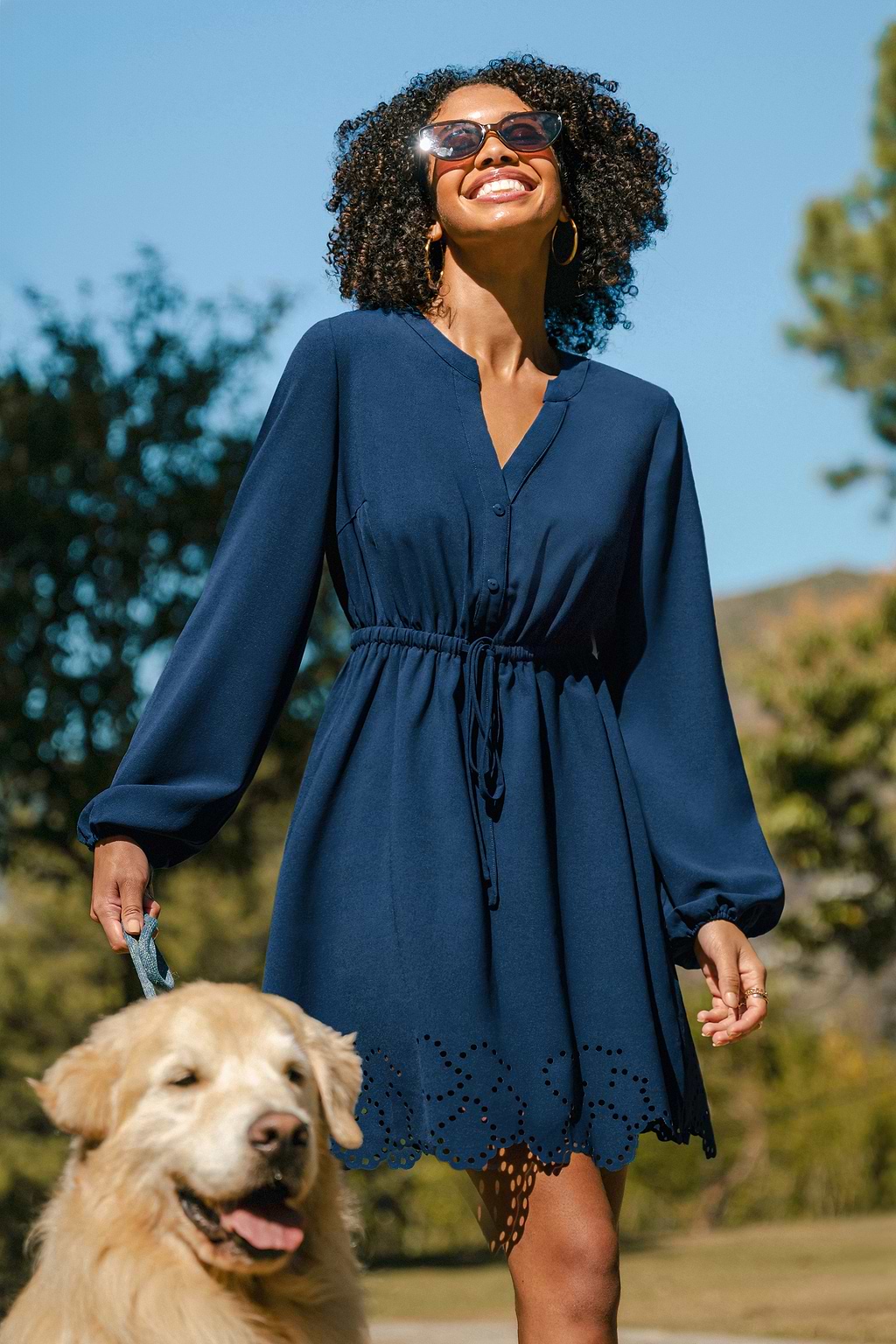 Season of Change Blue Mini Dress