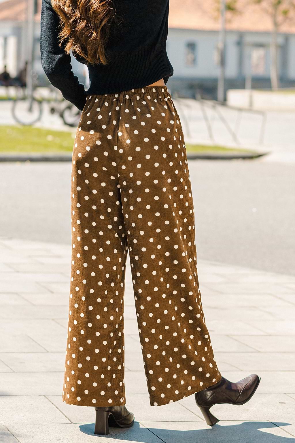 Burnt Sugar Polka Dot Trousers