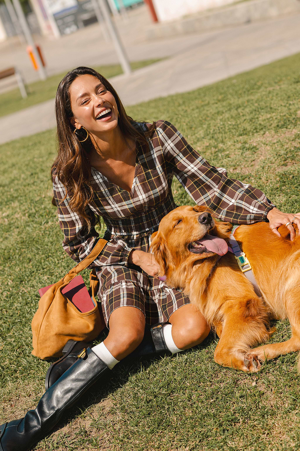 Smoke & Mirrors Plaid Mini Dress
