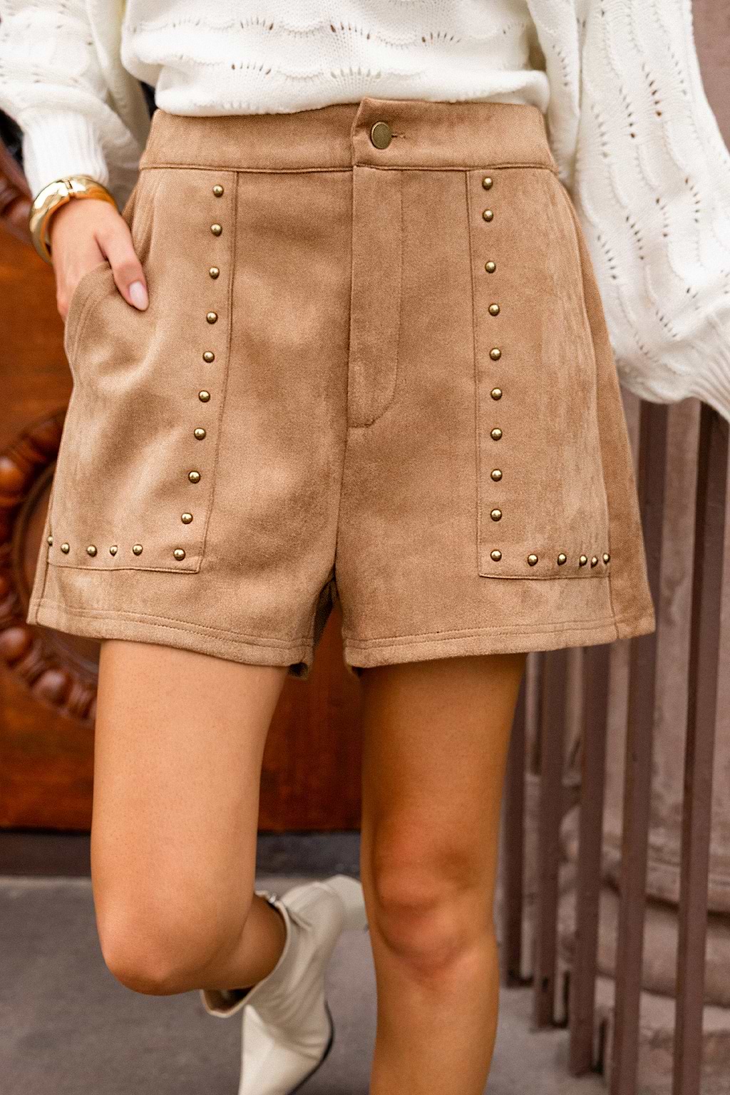 In Season Faux Suede Shorts