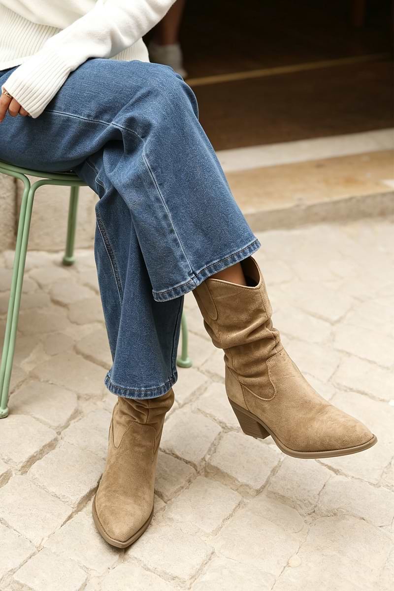 Back in the Saddle Neutral Cowboy Boots