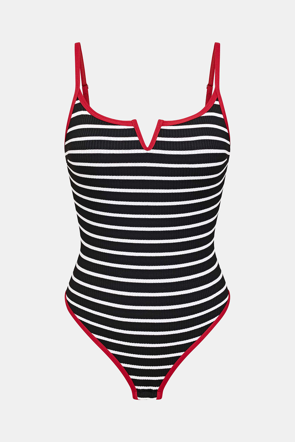 New Angle Striped Shapewear Bodysuit