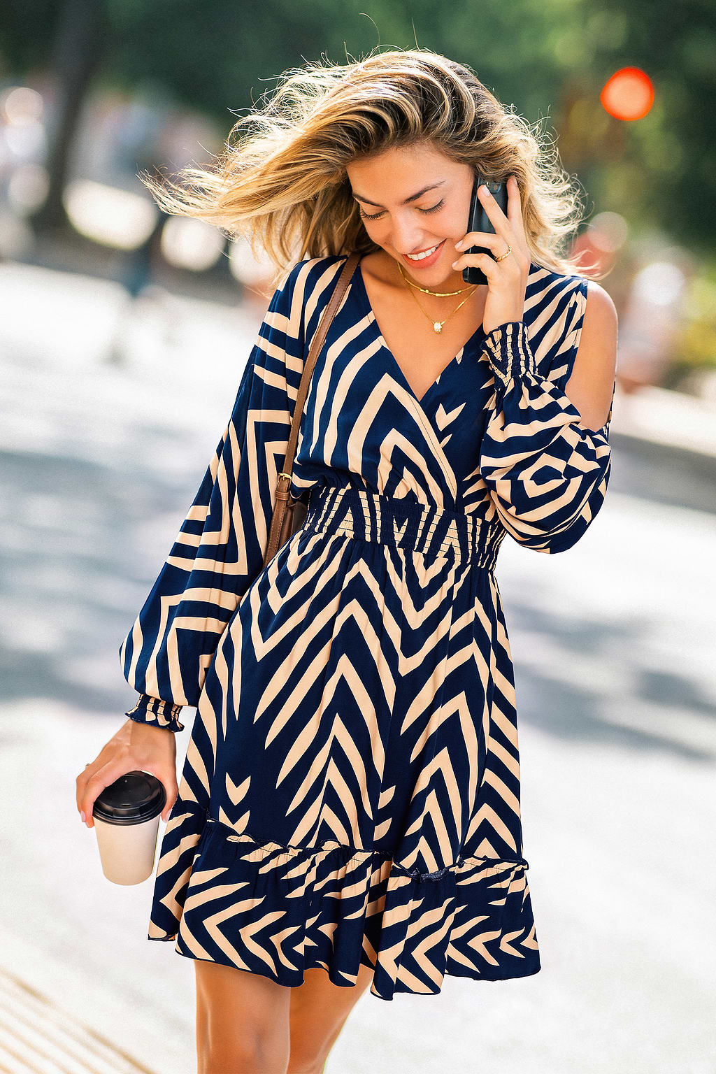 One-Way Ticket Tropical Mini Dress