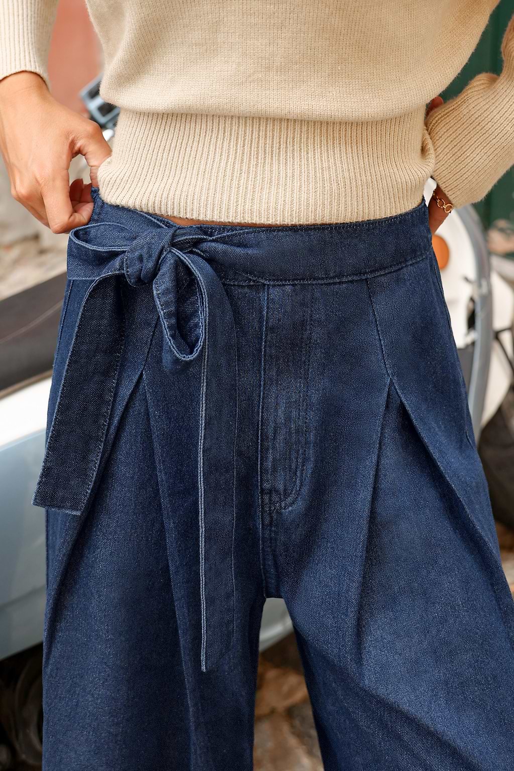Jeans Once in a Blue Moon con lavaggio scuro