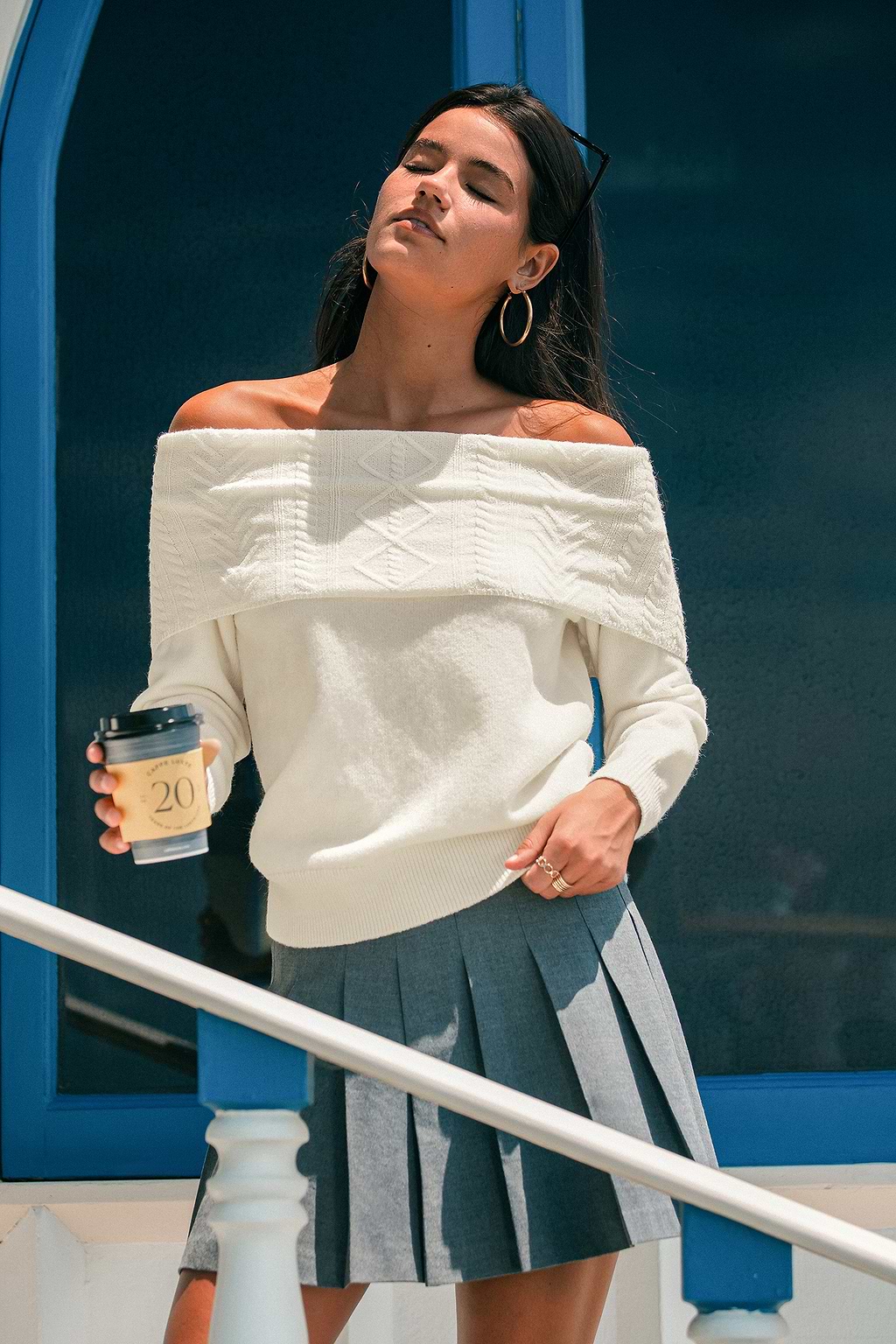 Double Date White Jumper