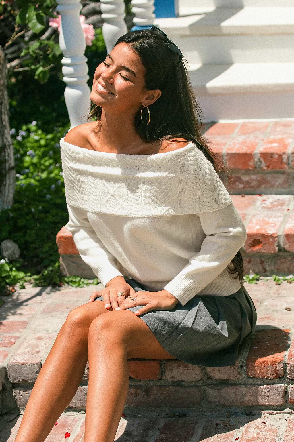 Double Date White Jumper