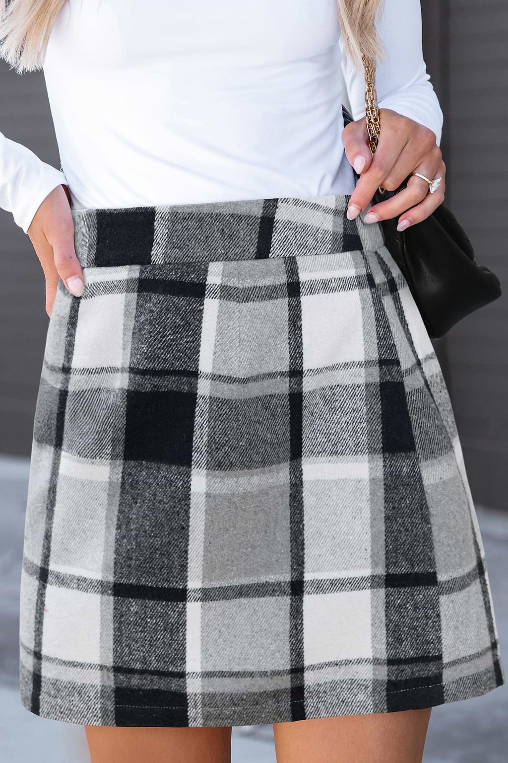 Pretty Clever Plaid Mini Skirt