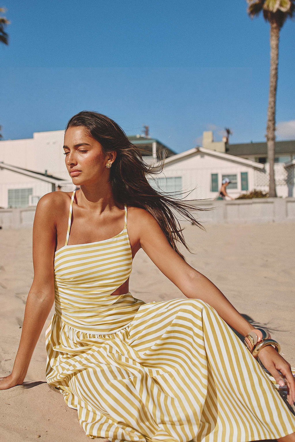 Good as Gold Striped Maxi Dress