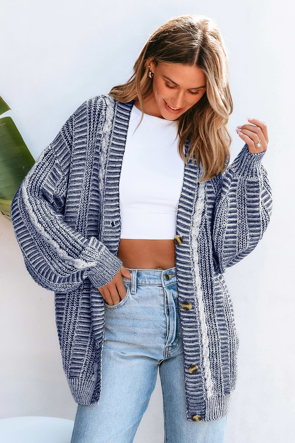 Celeste Poem Cable Knit Cardigan