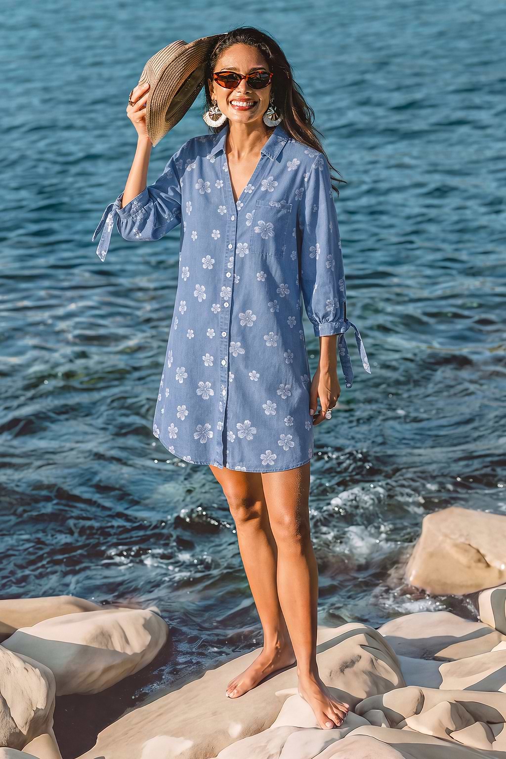 Vacation Icon Floral Mini Dress