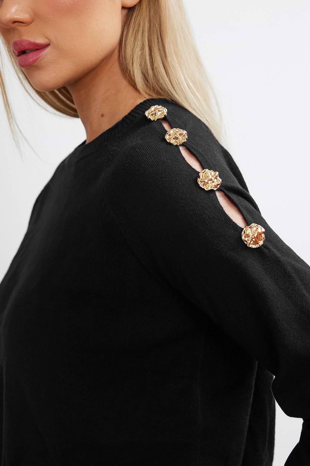Maglione nero Gilded Touch