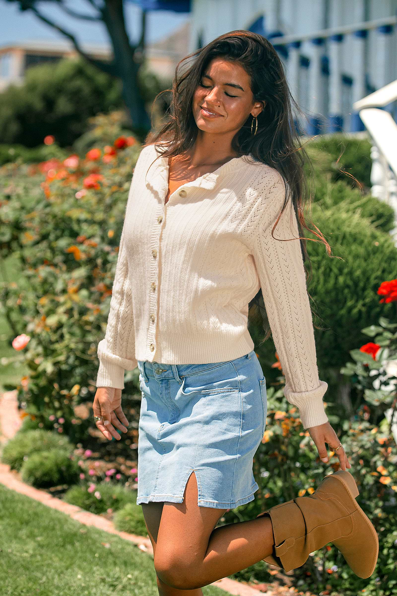 Keep Warm Beige Cardigan