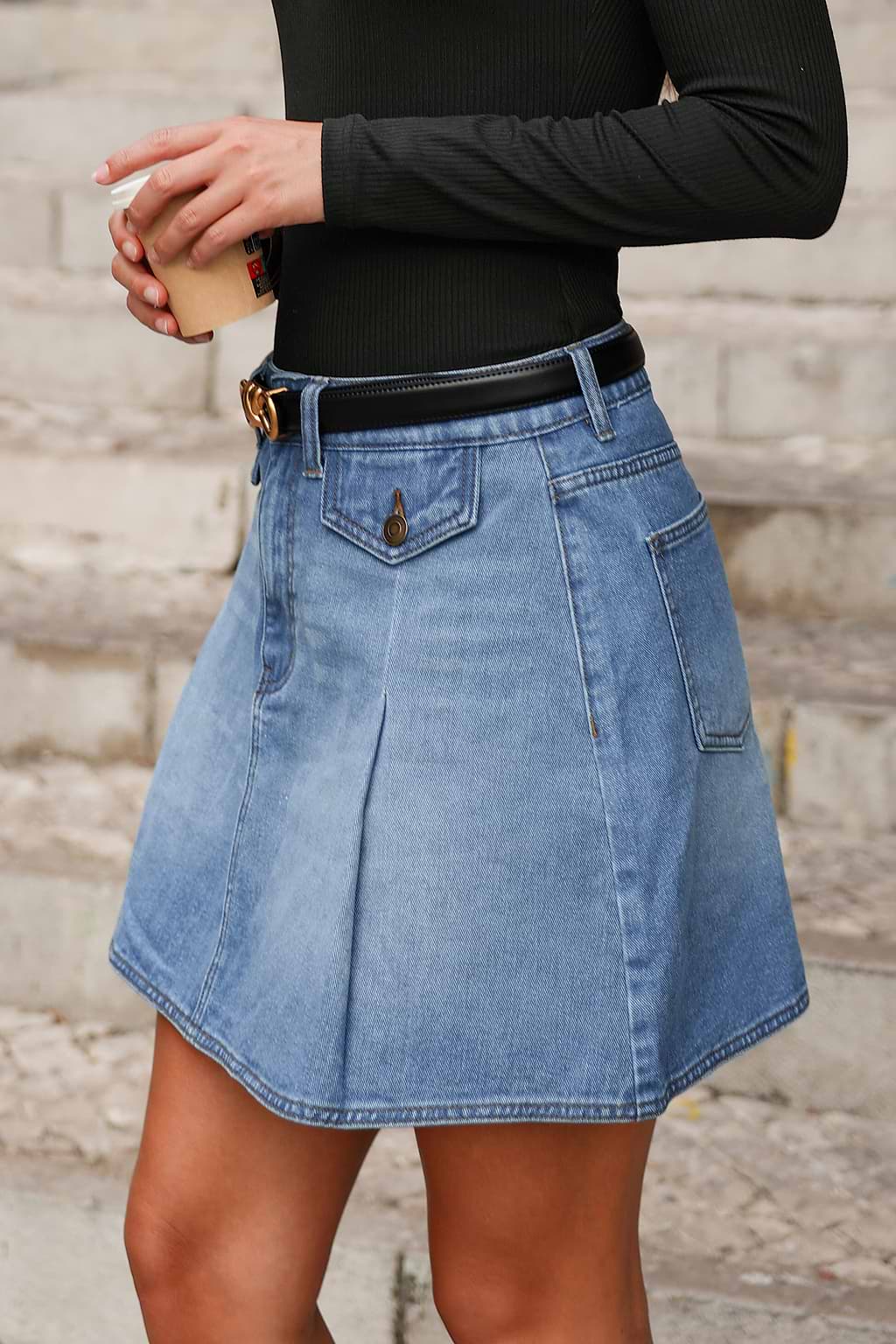 Spódnica mini All About It Medium Wash
