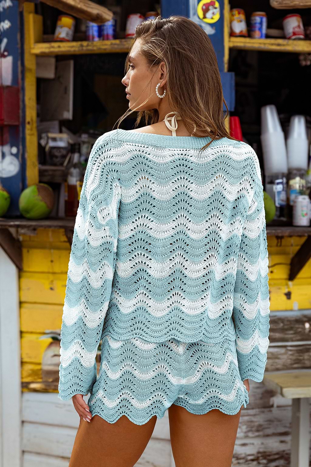 Castaway Cutie Striped Cover-Up Top