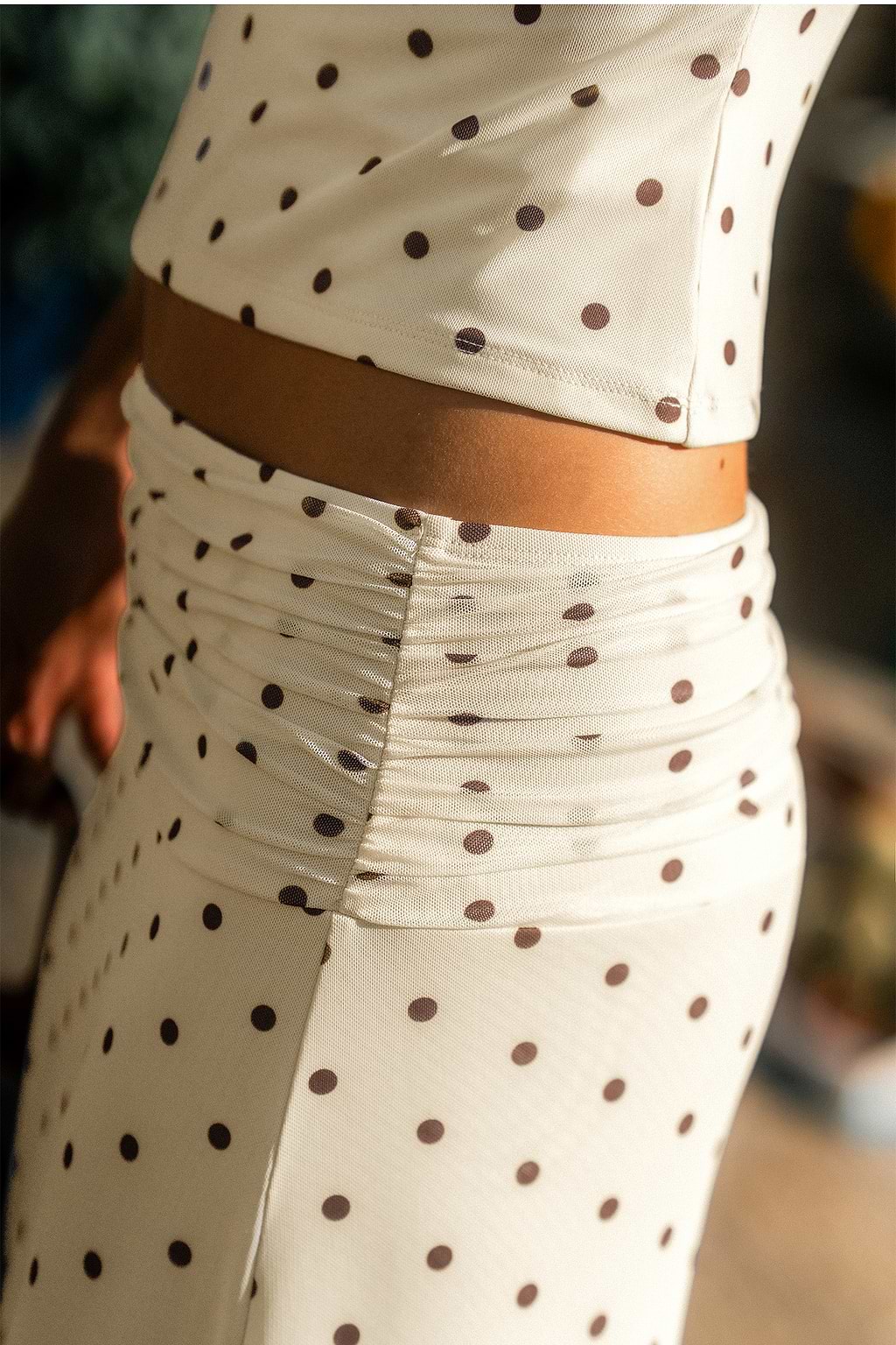 Fall Flirt Polka Dot Maxi Skirt