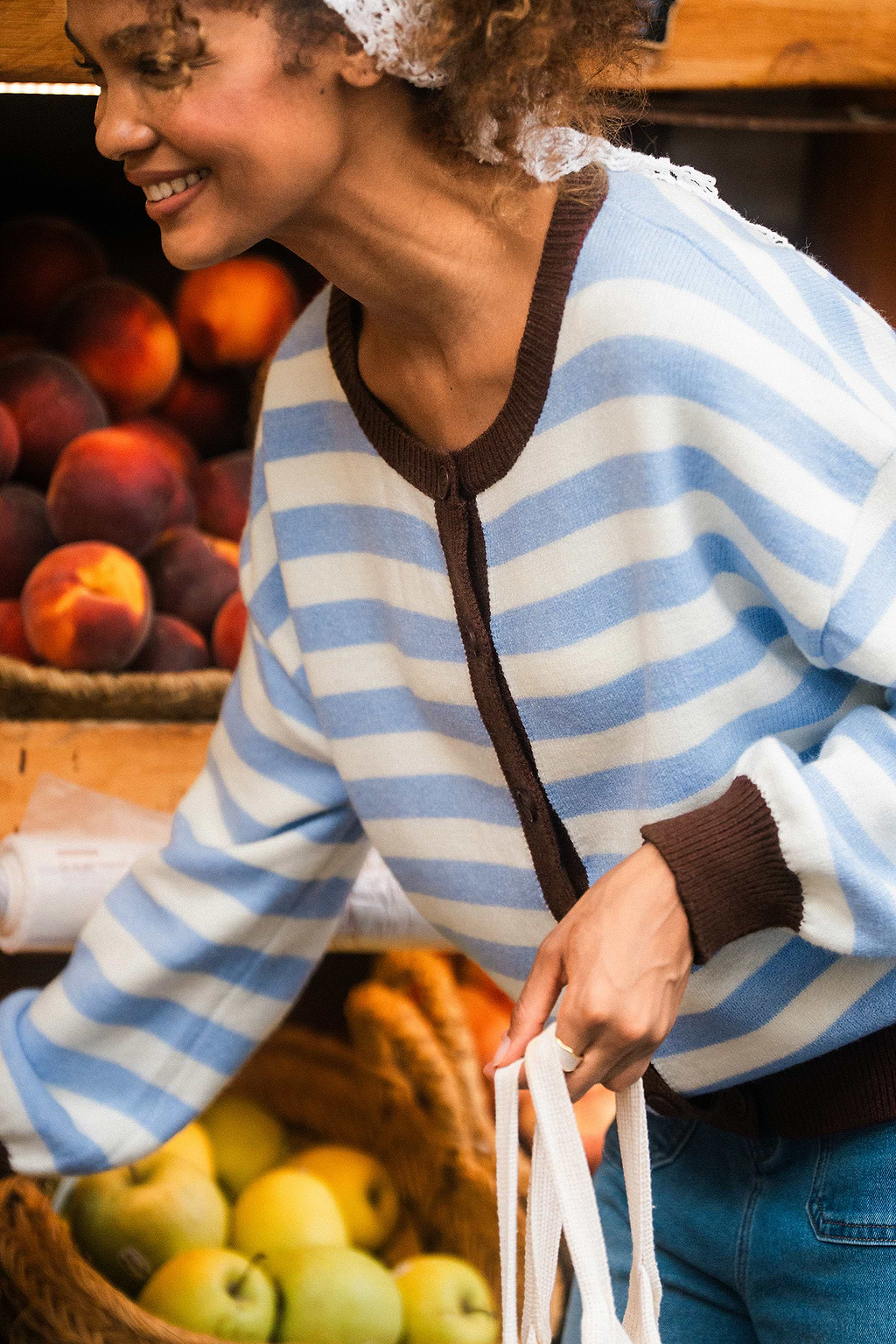 Down Time Striped Cardigan