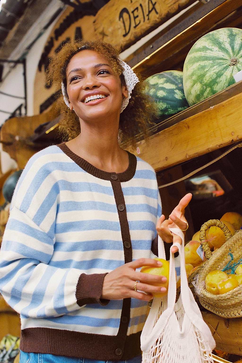 Down Time Striped Cardigan