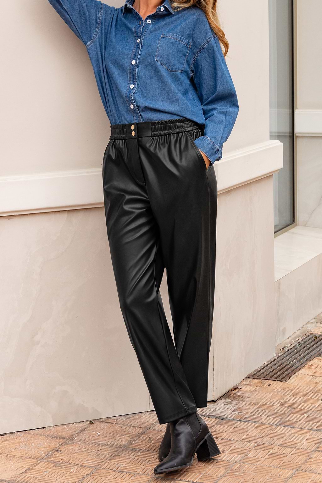 Late Night Faux Leather Pants