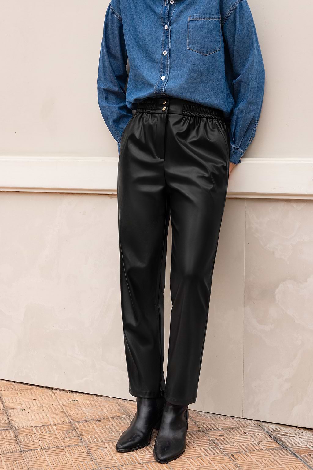 Late Night Faux Leather Pants