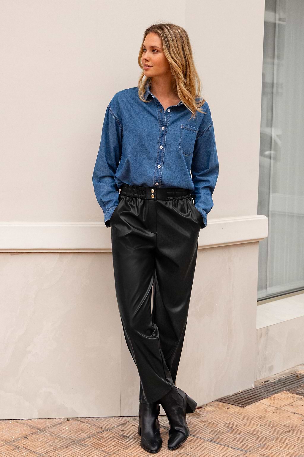 Late Night Faux Leather Pants