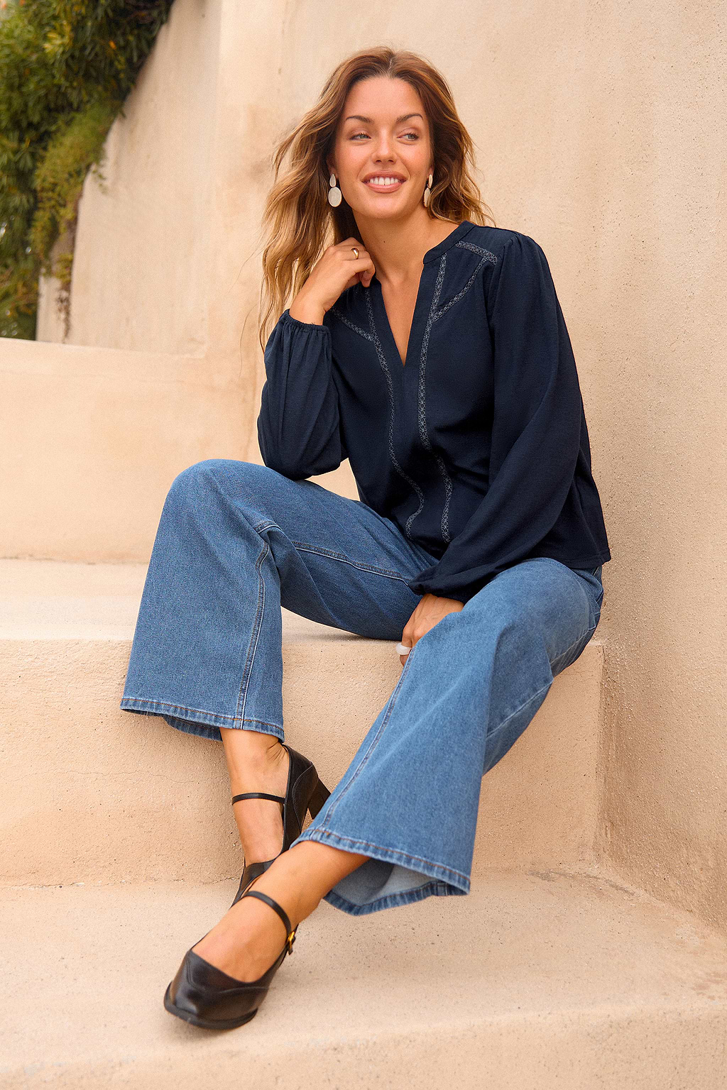 At First Sight Blue Blouse