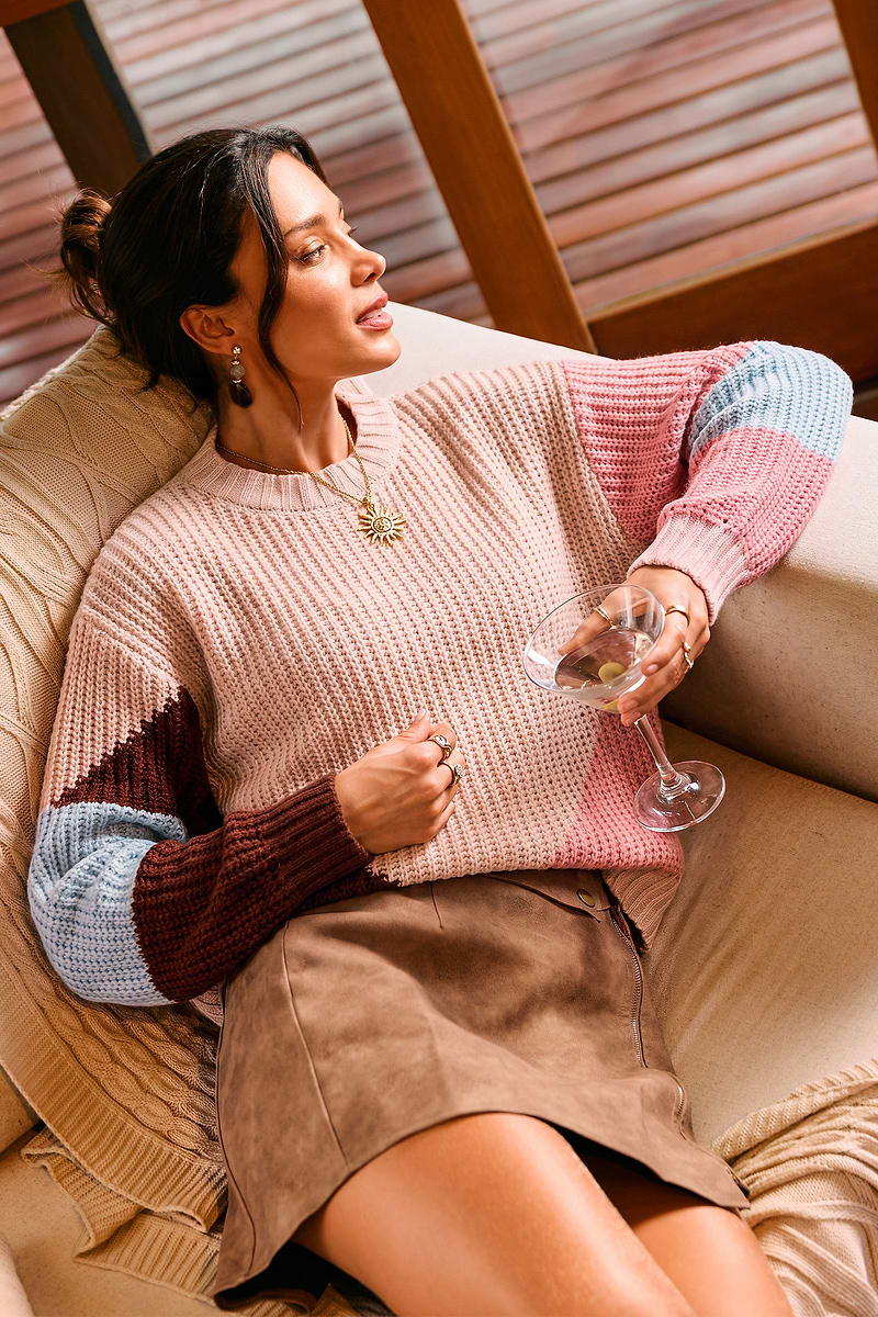 Creative License Colorblock Sweater