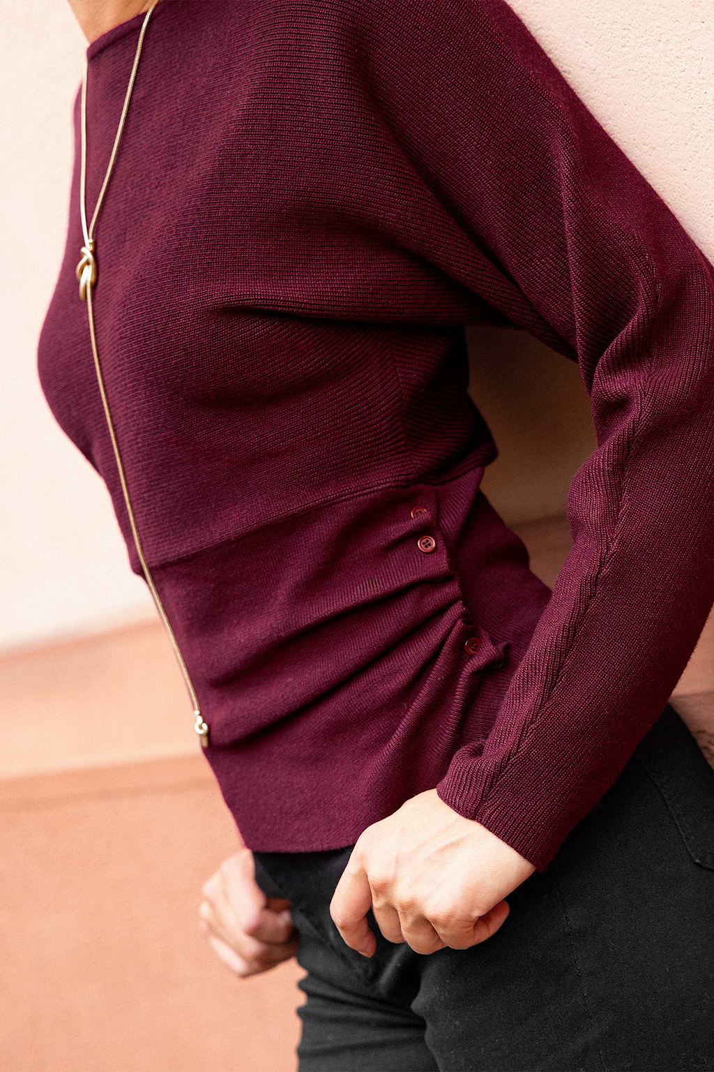 Looking Sharp Burgundy Sweater