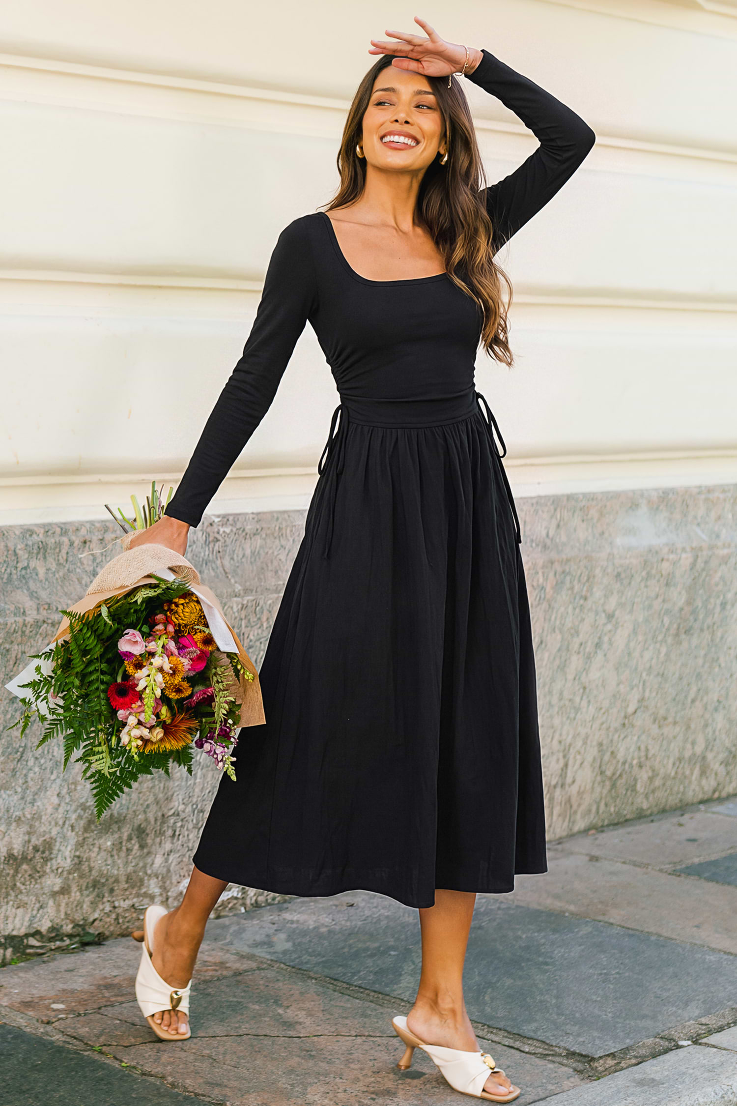 Teal & Pink Paisley Keyhole Twist Maxi Dress