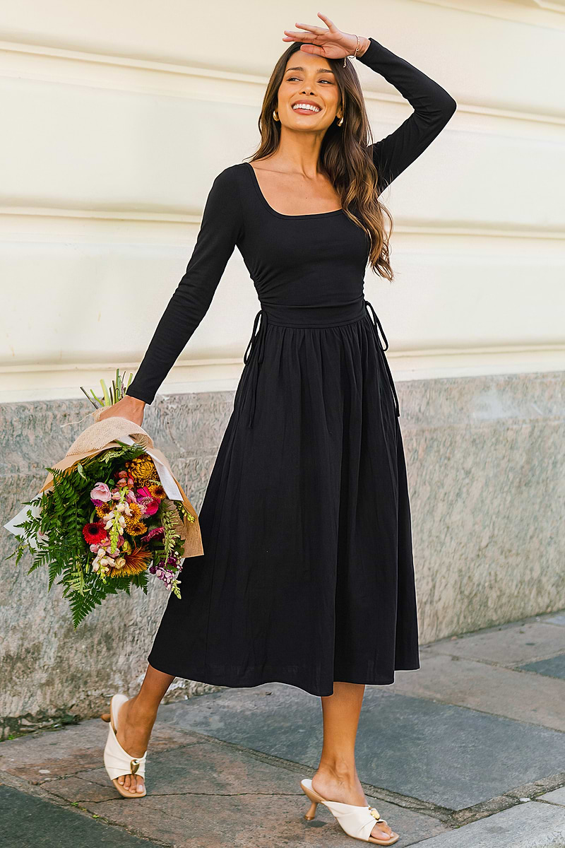After Sundown Black Maxi Dress